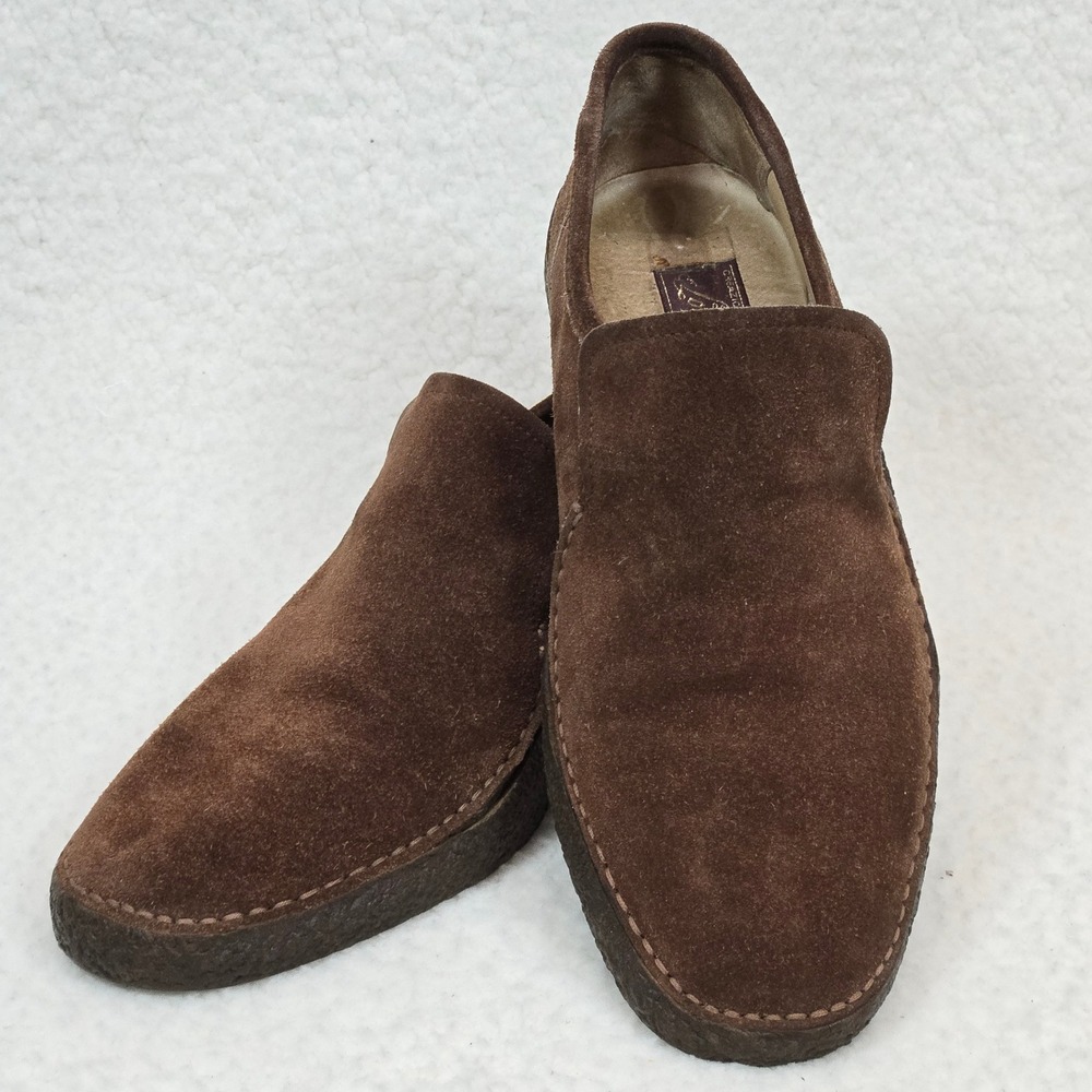 Vintage Lord Bacher Men's Suede Chukka Loafers‎ Size 7.5(40) Made in Italy